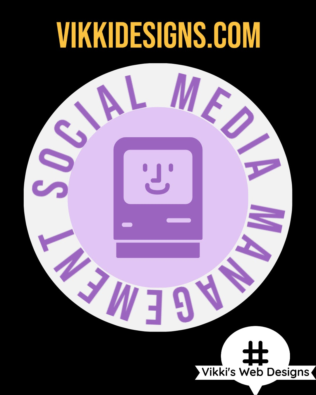 Social media management visual for Vikki's Web Designs